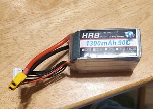 HRB 22,2V 1300mAh 90C 3S Lipo Akku mit XT60 Stecker für FPV Racing RC - Bild 1 von 1