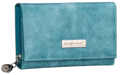JENNIFER JONES  Damen Geldbörse Portemonnaie Blau - Bild 1 von 4
