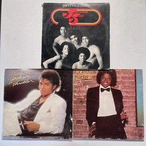 3 MICHAEL JACKSON & JACKSON 5 Vinyl LP: Thriller, Off The Wall & Anthology VG+ - Foto 1 di 12