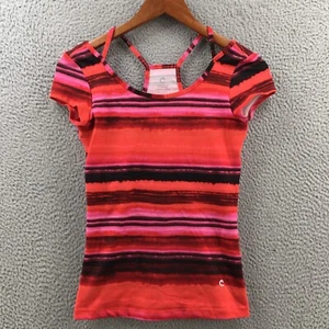 Core Andrea Jovine Short Sleeve Sport Shirt Womens XS Multicolored Striped - Picture 1 of 14