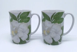 Taza(s) de café de té de flores blancas de porcelana Fitz and Floyd vintage - Imagen 1 de 8