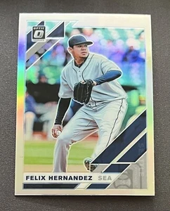 Panini Donruss Optic Silver Prizm #149 2019 Felix Hernandez Seattle Mariners - Imagen 1 de 2