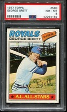 1977   Topps   Baseball   # 580   George Brett   (NM-MT)   PSA 8