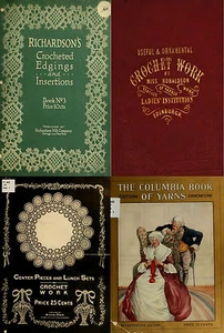 135 Old Books on Needlework Sewing Crocheting Patterns Design Kit on DVD - Picture 1 of 12