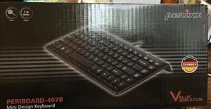 Perixx PERIBOARD-407 Wired USB Mini TKL Scissor Switch Keyboard 5.9 ft Cable - Picture 1 of 1