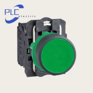 NEW Schneide XB5AA35 Generic Green Panel Mount Switch 22mm spring return 1NO+1NC - Picture 1 of 3