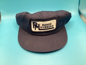 Vintage K-Products RENZE HYBRIDS Trucker Hat SnapBack Navy Blue - Picture 1 of 5