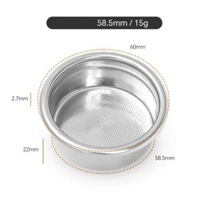 Edelstahl Espressomaschine Pulver Schüssel Tasse Filter 15g-22g Zubehör - Bild 1 von 21
