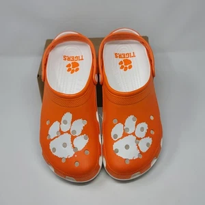 Zoccoli classici Crocs Clemson University Tigers arancione bianco uomo taglia 11 NCAA - Foto 1 di 6