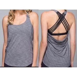 Camiseta sin mangas Lululemon Wild en gris jaspeado talla 4 - Imagen 1 de 5