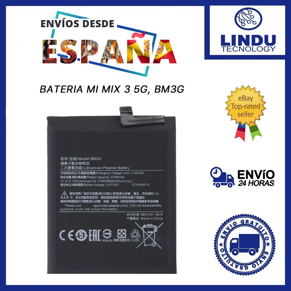 Bateria Xiaomi Mi Mix 3, BM3G, Premium, GARANTIA 2 AÑOS, Envio 24/48h - Imagen 1 de 1