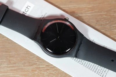 New Swiss Made SWATCH watch New Gent  SUOB702 BLACK Rebel Blue Dial 41MM - Image 1 of 4