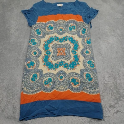 Vestido Meadow Rue Para Mujer XS Azul Seda Pullover Anthropologie Boho Foto 1 de 4