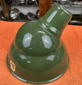 ORIGINAL Vintage PORCELAIN LAMP LIGHT SHADE Fixture Industrial Factory - Picture 1 of 15