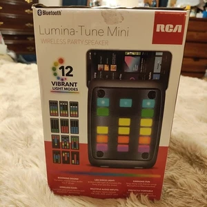New RCA Lumina Tune Mini Wireless Party/Karaoke Speaker (12 Light Modes) - Picture 1 of 7