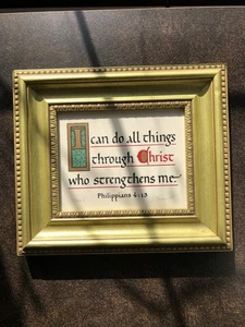 Jonathan Blocher Manuscripture Philippians 4:13 Signed 138/600 Framed Art Christ - Picture 1 of 7