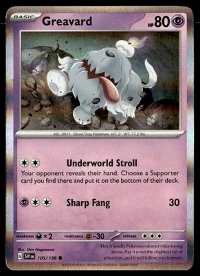 Greavard - (Mirage Holo) Promo 105/198 NM Pokémon TCG - Image 1 of 2