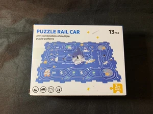 Puzzle Bahn Rennwagen Spielset für Kleinkind logischer Straßenbauer Brainteaser 13 Stck. - Bild 1 von 6
