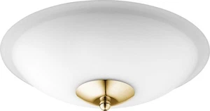 Quorum 2-Light Ceiling Fan Light Kit in Aged Brass with Satin Opal - Picture 1 of 1