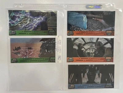 Topps Widevision Star Wars Trilogy Laser 1997 conjunto de inserção quase completo 5/6 - Imagem 1 de 2