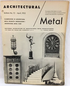 Architectural Classification of Metal Products Bulletin No 12 April 1952 Vintage - Picture 1 of 9
