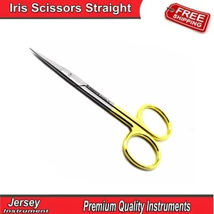 Tijeras para encías de iris dental tijeras de operación rectas TC herramientas quirúrgicas veterinarias - Imagen 1 de 4