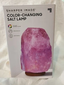 Light Sharper Image LED Color slowly  Changing Himalayan Salt Lamp. USB Powered  - Picture 1 of 7