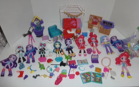 My Little Pony Equestria Girls Minis Lot Doll Figures Accessories Sleepover MLP Cover