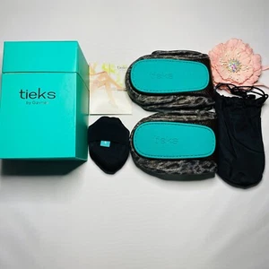 Tieks Black Leopard Women's Shoes Size 12 Ballet Flats New In Box - Picture 1 of 17