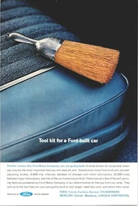 Oldtimer 1961 Werkzeugsatz für einen Ford gebauten Auto Scheibenbürste am Sitz Werbung - Bild 1 von 1