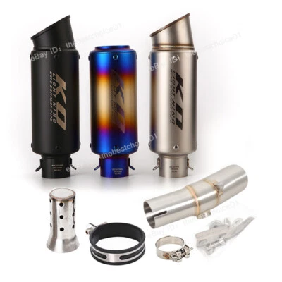 Sistema de escape silenciador tubo deslizable para Kawasaki ER6N ER650 2005-2011 ER6F EX650 Foto 1 de 4