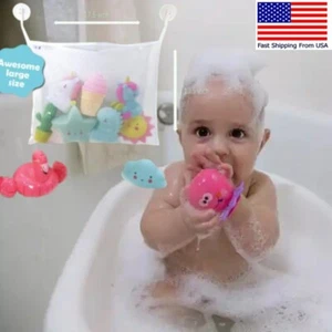 US Baby Tub Cubby Bath Toy Storage Net Organizer for Kids Bathroom Bedroom Decor - Picture 1 of 6