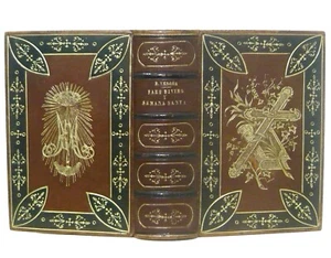 1888 Exquisite Binding Antique Devotional Book in Spanish Prayers Bible - Bild 1 von 24