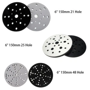 6 Zoll 150 mm 21/25/48 Loch weiche Schnittstelle Pad für Klett Schleifscheibe Stützteller - Bild 1 von 8