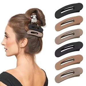 Small Flat Hair Clips for Women Lay Down Clips for Thin Hair 6pack Hair Acces... - Picture 1 of 6