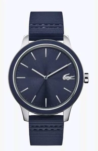 LACOSTE Men's BLUE DIAL BLUE SILICONE STRAP WATCH 2011086 12.12 New - Picture 1 of 7