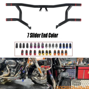 Engine Guard Crash Bar w/ Frame Slider For Harley '14-23 Road Glide FLTRK FLTRXS - Picture 1 of 37