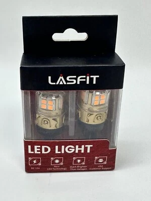 Lasfit 7443 7444 7440 LED Turn Signal Light Bulb Bright Amber L2 Series - Image 1 of 2
