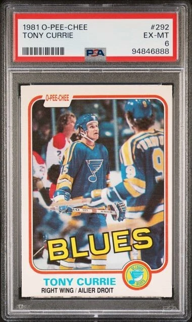 1981 O-PEE-CHEE 292 TONY CURRIE PSA 6 - Image 1 of 1