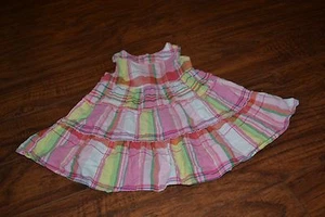 E9- Faded Glory Plaid Sleeveless Dress Size 18 Months - Picture 1 of 2