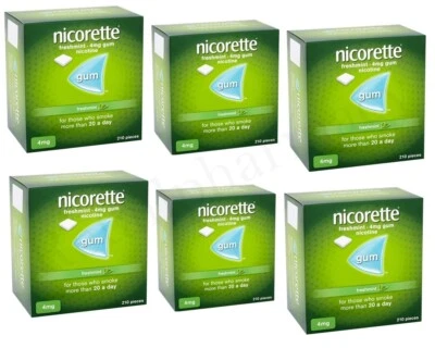 Nicorette Freshmint 4mg Gomma 210 Pezzi - Confezione da 6 Scadenza 11/2025