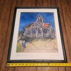 Van Gogh The Church At Auvers Picture Painting Print Wooden Frame European 17X21