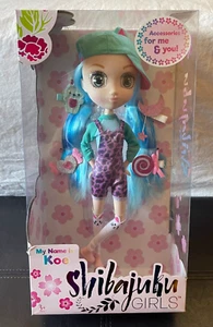 NEW RARE Shibajuku Girls Koe Doll Wave 2 Blue Hair Clothes Play Accessories 2016 - Picture 1 of 10