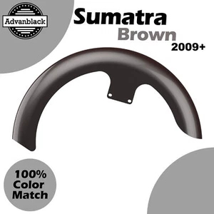 Se adapta a 09+ Harley Advanblack SUMATRA BROWN 21" Reveal Wrapper Hugger guardabarros delantero - Imagen 1 de 9