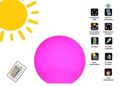 7even Esterno Design Lampada Solare Sfera 30 fino A 40cm (Interno Modulo) (Mode