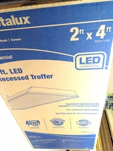 2x4 METALUX LED TROFFER 6400 LUMEN 4K 5 FIXTURE LOT - Picture 1 of 3