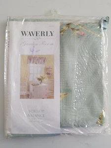 Waverly Garden Room grüne Frühlingsblüte Jakobsmuschel Volant - 72" x 16" - neu Neu in Verpackung - Bild 1 von 6