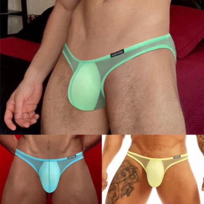 Slip Sexy Trasparenti per Uomo Sottili Intimo Basso Mutandine Con/ - Immagine 1 di 4