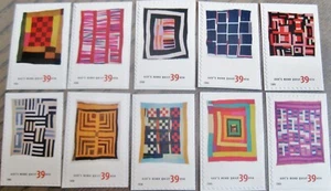 GEE'S BEND QUILTS 10 REMOUNTED Mint Booklet Stamps Scott's 4089 to 4098 - Picture 1 of 2