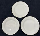 Antique ELP Waco China Set Of 3 Child's Play Plates White With Gold Rim USA